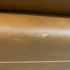 ニトリ/NITORI 2人用本革ソファ フィルン4革 BR/MBR シンプルデザイン ブラウン 中古 店頭引取歓迎 R7530