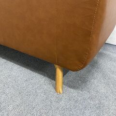 ニトリ/NITORI 2人用本革ソファ フィルン4革 BR/MBR シンプルデザイン ブラウン 中古 店頭引取歓迎 R7530