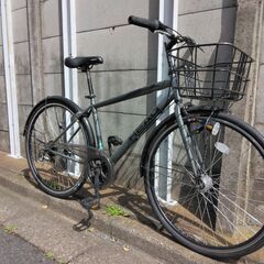 クロスバイクです。　ＬＥＤオートライト、外装６段ギア、前後タイヤ新品交換済みです。