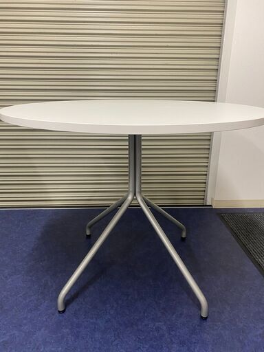 【中古】丸テーブル（ホワイト）直径900mm×高さ700mm