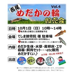 10月1日（日）定期開催❗️西尾めだかの輪、メダカイベント。