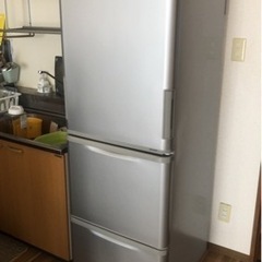 シャープ 冷蔵庫 350L どっちもドア  SJ-W351D-S