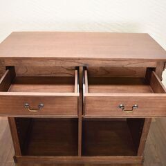 【ヤ取終了12/1】≪zyt1128ジ≫ アンティーク調カウンターテーブル 木製レジカウンター 幅128cm 50x25in キャッシャー/バーカウンター 50721-10