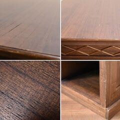 【ヤ取終了12/1】≪zyt1128ジ≫ アンティーク調カウンターテーブル 木製レジカウンター 幅128cm 50x25in キャッシャー/バーカウンター 50721-10