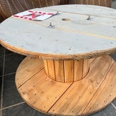 【ネット決済】電線　ケーブル　木製　ドラム　テーブル