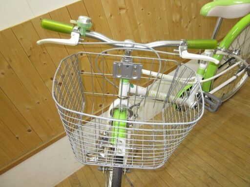 htp-1759　valencia　自転車　24インチ　子供用自転車　グリーン系　鍵×2個　カゴ　ライト　切替なし　サイクリング　アウトドア　キッズ　ジュニア　女の子　女性