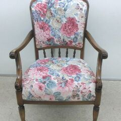 ① maruni ダイニングチェア 食卓椅子 ファブリック 花柄 マルニ 椅子