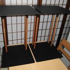 R215 山崎事業 人気サイドテーブル、2点セット、幅35cm ...