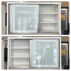 【超美品‼️】定価79,900円 現行モデル♪ ニトリ 100cm幅キッチンボード(アルミナ2) 食器棚 収納家具 ホワイト♪