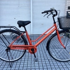 【ネット決済・配送可】【26インチ自転車】変速なし　前後タイヤ、...