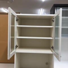 Pamouna レンジボード 2枚扉 ホワイト【トレファク堺福田店】