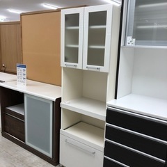 Pamouna レンジボード 2枚扉 ホワイト【トレファク堺福田店】