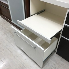 Pamouna レンジボード 2枚扉 ホワイト【トレファク堺福田店】