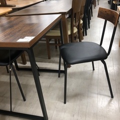 ニトリ　ダイニング3点セット　ブラウン×ブラック【トレファク堺福田店】