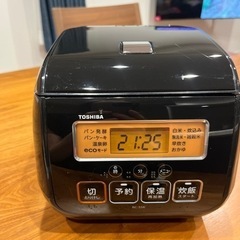 【譲り先決定】 TOSHIBA 炊飯器　三合炊　ブラック