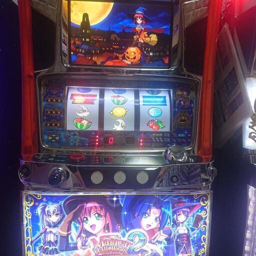※決まりました※ パチスロ 実機 マジカルハロウィン2 家庭用電源 ボリューム コイン不要機 ドアキー 設定キー付き