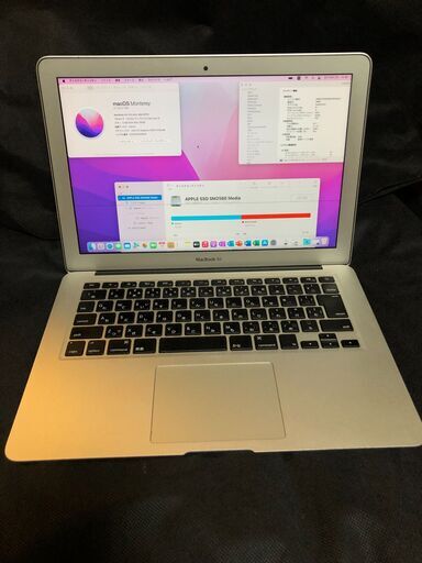 「MacBook Air 13インチ Mid 2012 MD232J/A」軽量薄型モバイルノートPC / Core i5搭載 / メモリー8GB / SSD-256GB / Webカメラ / Bluetooth / 無線LAN / MacOS(Monterey-Patcher利用)\u0026Office2019とWin11(最新22H2)＆Office2010の選択起動可能