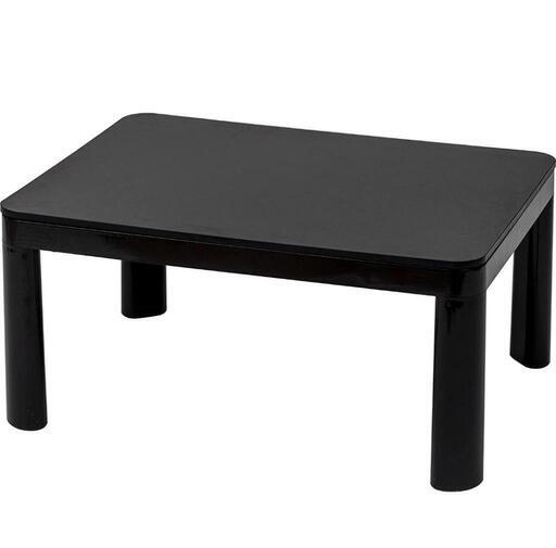 43e [山善] こたつ テーブル 幅80cm×奥行60cm 長方形 リバーシブル天板 中間入切スイッチ ブラック NCK-80601(BK/BF） y092207e