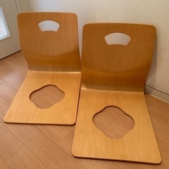 座椅子　２脚セット　木製