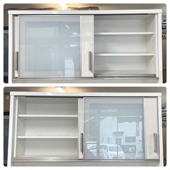 【超美品‼️】定価119,000円♪ ニトリ 120cm幅キッチンボード(ポスティア120KB) 食器棚 収納家具 木目調ホワイト♪