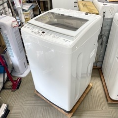 【超美品‼️】エディオン限定モデル♪ アクア 2021年製 7.0kg全自動洗濯機 風呂ポンプ付き ガラストップ キーワードホワイト♪