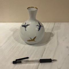 鶴紋様花瓶