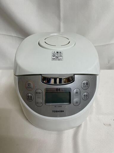 【北見市発】トーシバ TOSHIBA 東芝 炊飯器 RC-10HK 2021年製 白 5.5合 (E1998wY)
