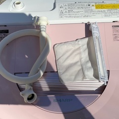 【RKGSE-058】特価！シャープ/5kg/タテ型全自動洗濯乾燥機/ES-TX5A-P/中古品/2017年製/当社より近隣地域無料配達