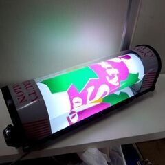 美品 関西サイン 高さ59㎝ 美容室 回転看板 サインポール オプトパーマ 看板 美容院 壁掛け くるくる看板 動作品 札幌市東区 新道東