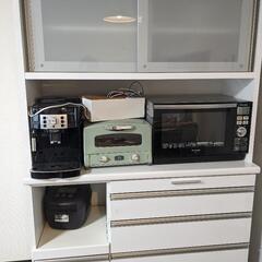 【ネット決済】食器棚 レンジ台 レンジボード カップボード 収納...