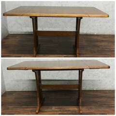 🔷🔶🔷WY6/66 バタフライテーブル ダイニングテーブル 折りたたみ 木製 机 拡張 アンティーク ヴィンテージ🔷🔶🔷