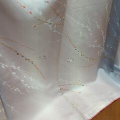 【お取り置き】リメイク用　正絹　付下げ　お着物　ユキヤナギに紋白蝶