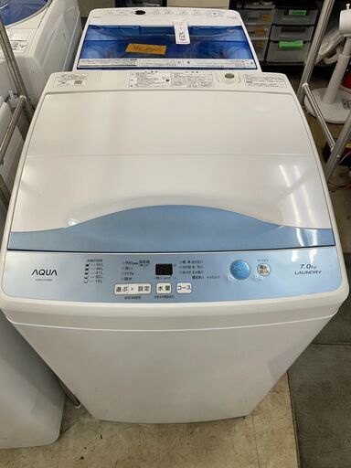 洗濯機　No.8396　アクア　2019年製　7kg　AQW-H73　【リサイクルショップどりーむ荒田店】