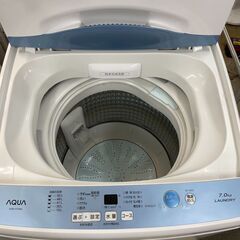 洗濯機　No.8396　アクア　2019年製　7kg　AQW-H73　【リサイクルショップどりーむ荒田店】