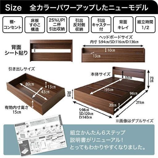 セミダブルベッド 使用期間1年8ヶ月