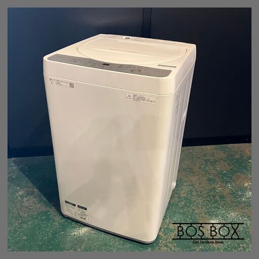 SHARP シャープ 全自動 洗濯機 ES-GE5C 5.5㎏ 2019年製 ホワイト●BA09W010