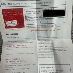 東京ディズニーランド／東京ディズニーシー　日付指定ペアチケット交換ハガキ