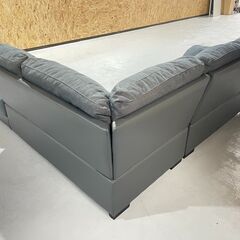 ☆ニトリ☆ 布張りカウチソファ ウォール3KD NITORI グレー クッション 