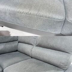 ☆ニトリ☆ 布張りカウチソファ ウォール3KD NITORI グレー クッション 