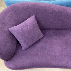 ☆カウチソファ☆ 2人掛け 紫 インテリア 寛ぎ コンパクト すっきり