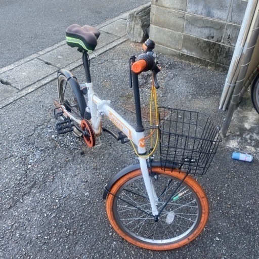 折りたたみ自転車 カゴ付 ライト