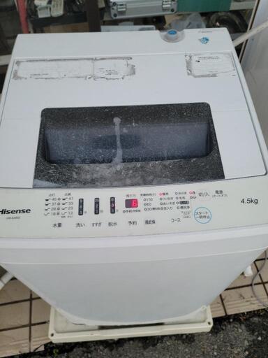 【SALE】Hisense　ハイセンス　4.5kg洗濯機　HW-E4502　中古　リサイクルショップ宮崎屋住吉店23.9.27K