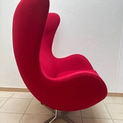 エッグチェア　リプロダクト　レッド　赤　オットマン付