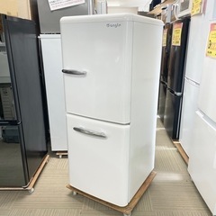 【新品同様‼️】定価59,800円♪ e angle(エディオン) 2022年製 149Lノンフロン冷凍冷蔵庫 レトロ調 