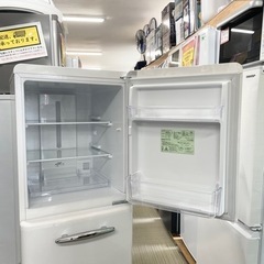 【新品同様‼️】定価59,800円♪ e angle(エディオン) 2022年製 149Lノンフロン冷凍冷蔵庫 レトロ調 