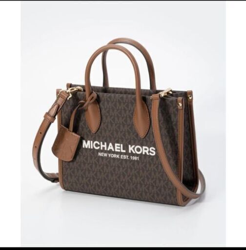 【新品未使用】MICHAEL KORS マイケルコース ミニトートバッグ ショルダーバッグ 2WAY デニム ロゴ ロゴチャーム