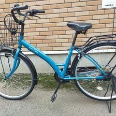 【ネット決済】中古自転車 26インチ 2年半 ブルー