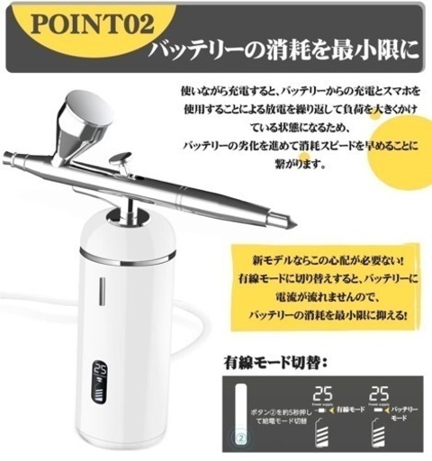 【新品未使用】エアスプレー エアコンプレッサー エアブラシ カップ分離型 ダブルアクション
