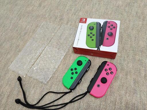 【美品】1230☆Nintendo Switch 純正 コントローラ Joy-Con （L）ネオングリーン （R）ネオンピンク ジョイコン ☆