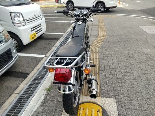 ＧＮ１２５－２Ｆ　燃料計・大型キャリア付モデル・マフラー・ハリケーンハンドル・ＬＥＤライト改・バッテリー・Ｒタイヤ新品 GN125－2F 燃料計・大型キャリア付モデル・マフラー